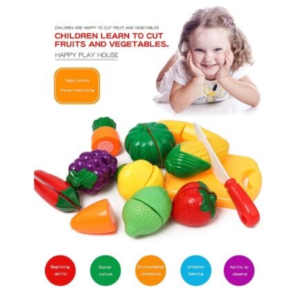 Dollura Plastic Fruits Veggies Exclusive Collection of Realistic Sliceable Fruits