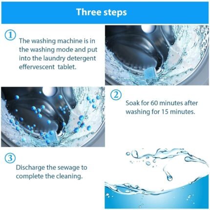 Washing Machine Stain Tank Cleaner Deep Cleaning Detergent Tablet 1pc )